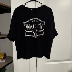 Black Women's Long Crop T-Shirt